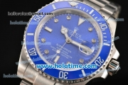 Rolex Submariner Asia 2813 Automatic Full Steel with Blue Dial and Ceramic Bezel