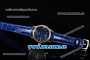 Rolex Cellini Time Asia 2813 Automatic Steel Case with Silver Stick Markers and Blue Dial