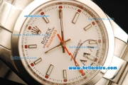 Rolex Milgauss Swiss ETA 2836 Automatic Movement Full Steel with White Dial and White Stick Markers