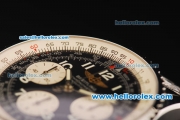 Breitling Navitimer Swiss Valjoux 7750 Automatic Movement Full Steel with Black Dial-White Number Markers