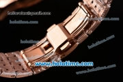 Omega De Ville Co-Axial Swiss ETA 2836 Automatic Rose Gold Case and Strap with White Dial