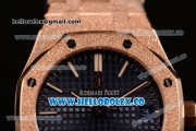 Audemars Piguet Royal Oak 41MM Clone AP Calibre 3120 Automatic Rose Gold Case with Blue Dial and Rose Gold Bracelet - (EF)