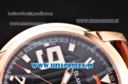 BlancPain L-Evolution Automatic 8 Days Miyota 9015 Automatic Rose Gold Case with Black Dial and White Markers (G5)