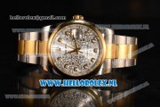 Rolex Datejust Yellow Gold Case 3135 Auto with White Dial and Two Tone Bracelet - 1:1 Origianl (AAAF)