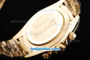 Rolex Daytona II Automatic Movement Full Gold with Stick Markers and Black Dial