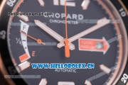 Chopard Mille Miglia GTS Power Control Miyota OS2035 Quartz Rose Gold Case Black Dial Black Leather Strap and Arabic Number/Stick Markers