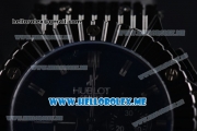 Hublot Big Bang Caviar Chronograph Miyota OS20 Quartz Ceramic Case with Black Dial and Black Rubber Strap Stick Markers