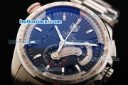 Tag Heuer Grand Carrera Calibre 36 Swiss Valjoux 7750 Automatic Movement Steel Case with Black Dial and Stick Markers