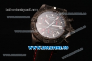 Breitling Avenger Skyland Chrono Swiss Quartz PVD Case with Red/Black Nylon Strap and Black Dial