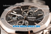 Audemars Piguet Royal Oak Chronograph Miyota OS10 Quartz Steel Case with Black Dial and Steel Bracelet