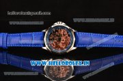 Corum Admiral's Cup Legend Asia 3086 Automatic Steel Case with Blue Leather Strap and Skeleton Dial