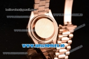Rolex Datejust Swiss ETA 2671 Automatic Rose Gold Case with Brown Dial Stick Markers and Rose Gold Bracelet (BP)