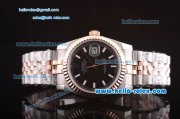 Rolex Datejust Automatic Movement Two Tone with Black Dial and White Stick Markers