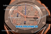 Audemars Piguet Royal Oak Offshore Chronograph Lebron James Limited Edition Swiss Valjoux 7750 Automatic Rose Gold Case with Grey Dial Steel Bezel and Arabic Numeral Markers (J12)