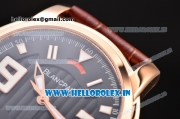 BlancPain L-Evolution Automatic 8 Days Miyota 9015 Automatic Rose Gold Case with Black Dial and White Markers (G5)