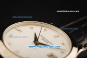 Patek Philippe Calatrava Swiss ETA 2824 Automatic Steel Case with White Dial and Alligator Strap