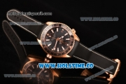 Omega Planet Ocean 600 M Omega Co-Axial Clone Omega 8615 Automatic Rose Gold Case with Black Dial and Luminous Stick Markers (ZF)