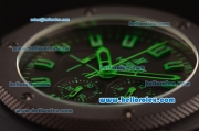 Hublot Big Bang Miyota OS20 Quartz PVD Case with Black Dial and Green Markers