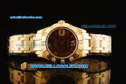 Rolex Datejust Automatic Movement Full Gold with Brown Dial and Diamond Bezel-ETA Coating Case