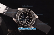 Rolex Submariner Asia 2813 Automatic Steel Case Black Ceramic Bezel with Black Dial and Black Rubber Strap - ETA Coating