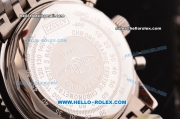 Breitling Navitimer Working Chronograph Quartz Movement With White Dial and Number Marking