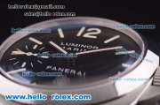 Panerai Luminor Marina Logo PAM 005 Swiss ETA 6497 Manual Winding Movement Black Dial