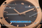Hublot Classic Fusion Miyota 9015 Automatic Rose Gold Case with Blue Dial and Blue Leather Strap (AAAF)