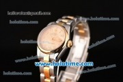 Rolex Datejust Lady Swiss ETA 2671 Automatic Two Tone with Champagne Dial and Arabic Numeral Markers