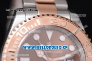 Rolex Yacht Master 40 Miyota 8215 Automatic Two Tone Case/Bracelet with Brown Dial and Dot Markers