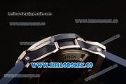 Hublot Big Bang Chrono Swiss Valjoux 7750 Automatic Steel Case with Blue Dial and Blue Rubber Strap (YF)