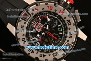 Richard Mille RM032 Chrono Swiss Valjoux 7750 Automatic Steel Case with Skeleton Dial and White Markers