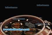 Rolex Daytona II Chronograph Swiss Valjoux 7750 Automatic Movement Brown PVD Case with Black Dial and Brown PVD Strap