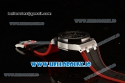 Audemars Piguet Royal Oak Offshore Chronograph Clone AP Calibre 3126 Automatic Steel Case Black Dial With Arabic Numeral Markers Red Rubber Strap - 1:1 Original (JF)