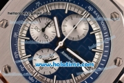 Audemars Piguet Royal Oak Offshore Chronograph Miyota OS10 Quartz Steel Case with Blue Dial and Stick Markers