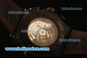 Hublot King Power Swiss Valjoux 7750 Automatic PVD Case with Black Dial and Black Rubber Strap