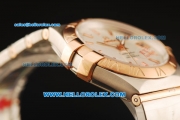 Omega Constellation Swiss Quartz Movement Steel Case with Rose Gold Marker/Bezel and Two Tone Strap