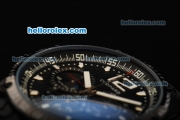 Chopard Singapore GP 2009 Chronograph Miyota Quartz Movement PVD Case with Black Dial and PVD Bezel