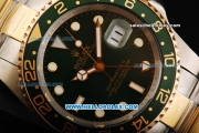 Rolex GMT Master II Swiss ETA 2836 Automatic Movement Steel Case with Green Dial/Bezel and Two Tone Strap