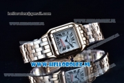 Cartier Santos 100 Japanese Miyota Quartz Rose Gold Case with White Dial Roman Numberal Markers and Rose Gold Bracelet