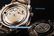Raymond Weil Nabucco Swiss Valjoux 7750 Automatic Movement White Dial with White Stick Markers and Two Tone Strap