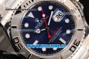 Rolex Yacht-Master Swiss ETA 2836 Automatic Full Steel with White Markers and Blue Dial - 1:1 Original (J12)