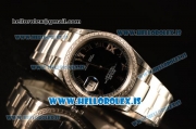 Rolex Datejust Black Dial With Diamond Bezel Steel Rolex 3255