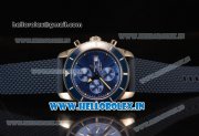 Breitling SuperOcean Swiss Vajoux 7750 Automatic Movement Steel Case Blue Ceramic Bezel With White Dial Blue Rubber Strap 1:1 Original