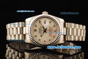 Rolex Datejust Automatic Movement Full Steel with Silver Dial and Diamond Markers