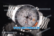 Omega Seamaster Planet Ocean 600M Master Chronometer Chronograph Clone Omega 9300 Automatic Stainless Steel Case/Bracelet with Grey Dial - 1:1 Original (EF)
