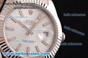 Rolex Datejust II Asia 2813 Automatic Stainless Steel Case with Stainless Steel Strap and White Dial