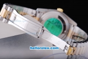 Rolex Datejust Automatic Two Tone with Gold Bezel and Green Diamond Markers