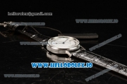 Breguet Classique Japanese Miyota 9015 Automatic Movement Steel White Dial and Roman Numeral Markers Leather Strap (FF)