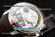 HYT H1 Titanium Clone HTY Cal.101 Manual Winding Steel Case with White Dial and Black Rubber Strap