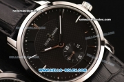 Ulysse Nardin Classico Miyota OS2035 Quartz Steel Case with Stick Markers Black Dial and Black Leather Strap